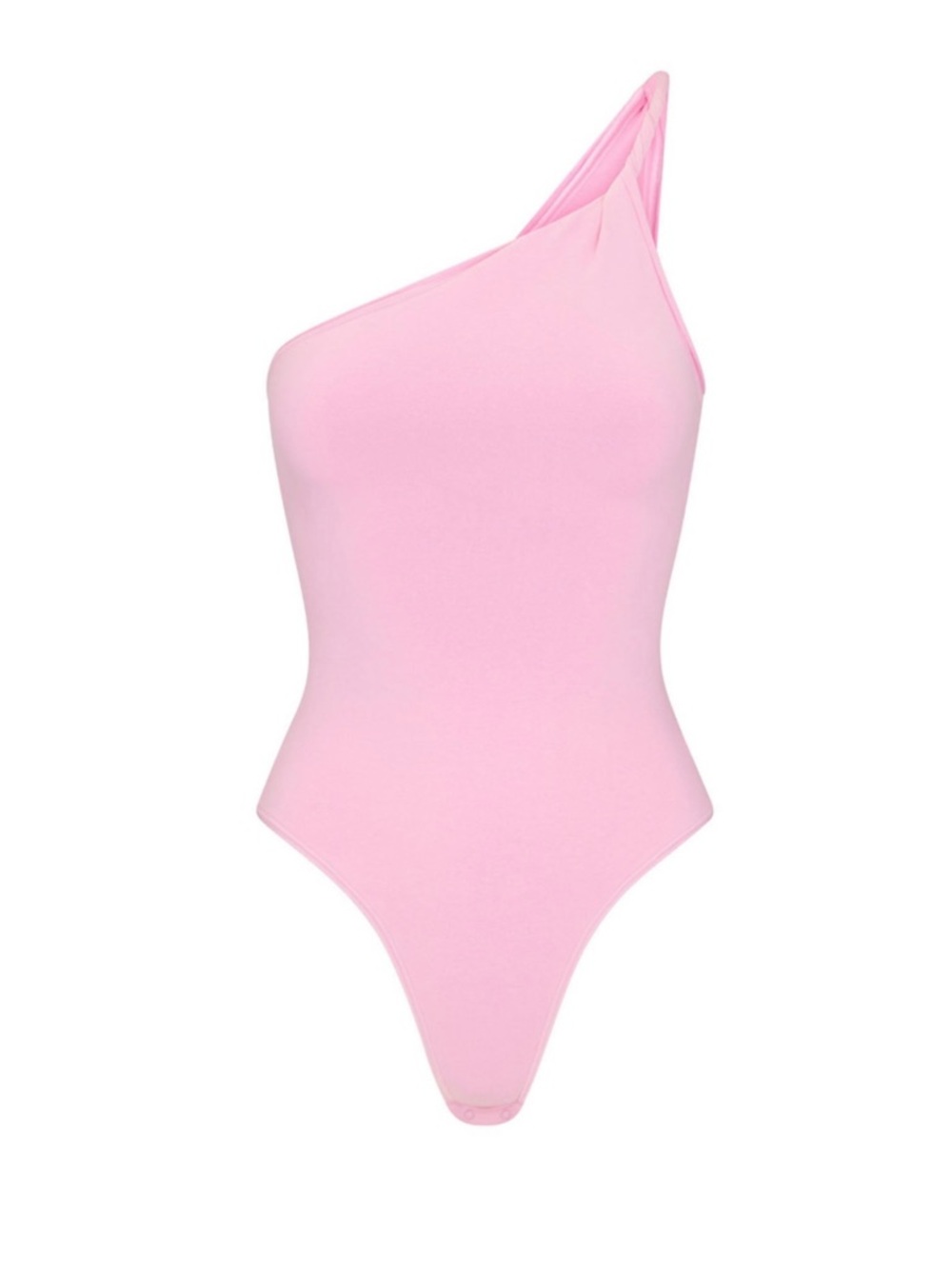 SKIMS One-Shoulder Bodysuit in Light Pink